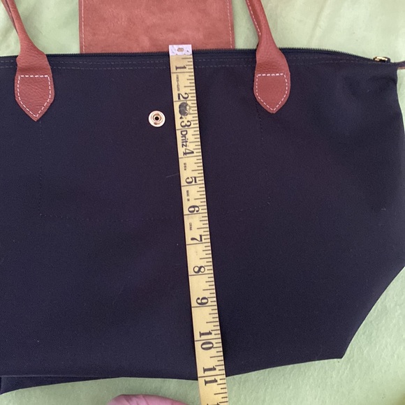 Designer inspired, nylon and genuine leather tote - Picture 11 of 15